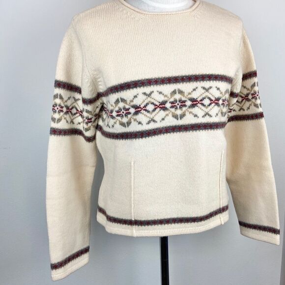 Eddie Bauer Vintage Lambswool Christmas Sweater - Picture 2 of 6